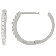 Monachelle 15 mm - Ossidi di zirconio - Argento 925 - Cristallo x2|raw }}