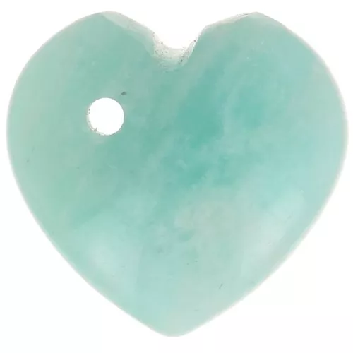 Zecchino cuore 10 mm - Pietre semi preziosa- Amazzonite x1