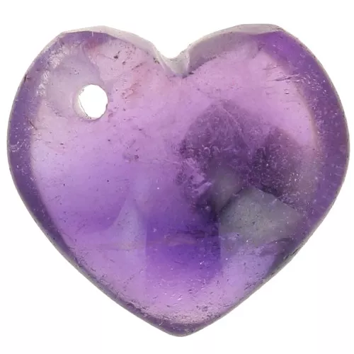 Zecchino cuore 10 mm - Pietre semi preziosa- Ametista x1
