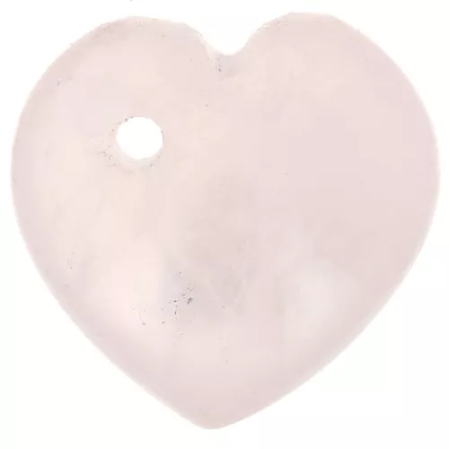 Zecchino cuore 10 mm -Pietre semi preziosa- Quarzo rosa x1