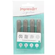 Set di 4 Punzoni ImpressArt - 6 mm - Versione texture 1 x1