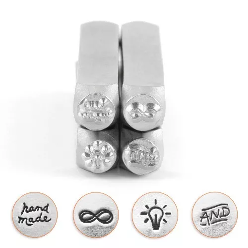 Set di 4 punzoni ImpressArt - 6 mm - Simboli x1
