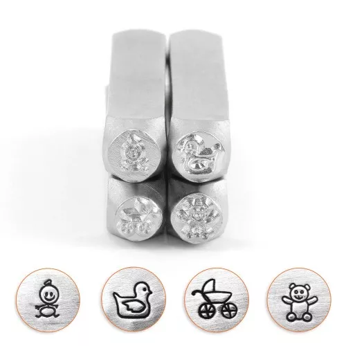 Set di 4 punzoni ImpressArt - 6 mm - Bebe x1