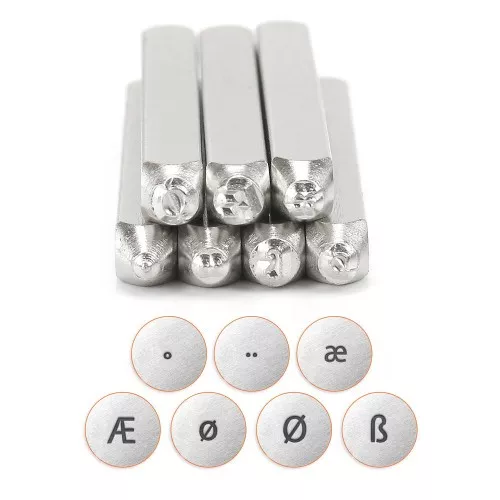 Set di 7 punzoni ImpressArt - da 0,5 a 3 mm - simbolo della lettera x1