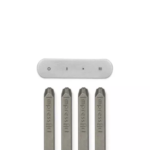 Set di 4 punzoni ImpressArt - 1 mm - Longitudine e Latitudine x1
