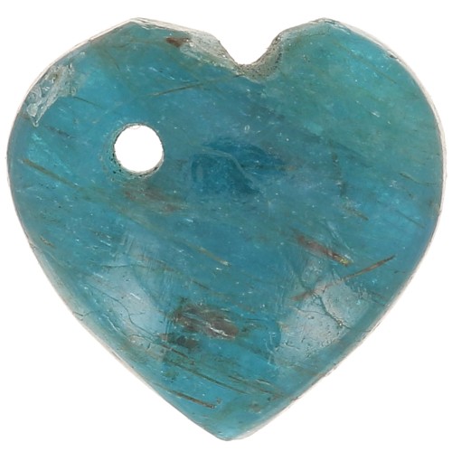 Zecchino cuore 10 mm -Pietre semi preziosa- Apatite x1