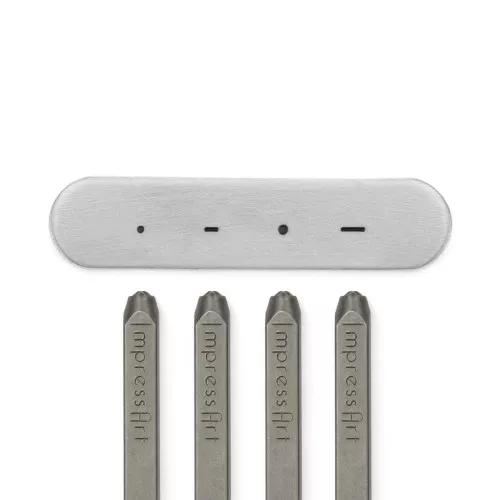 Set di 4 punzoni ImpressArt - da 0,5 a 3 mm - Puntini e linee x1
