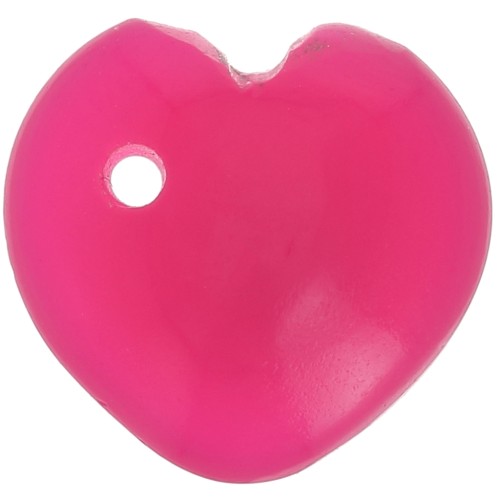 Zecchino cuore 10 mm Pietre semi preziosa - Calcedonio rosa x1
