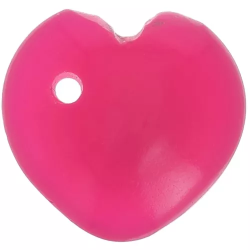 Zecchino cuore 10 mm Pietre semi preziosa - Calcedonio rosa x1