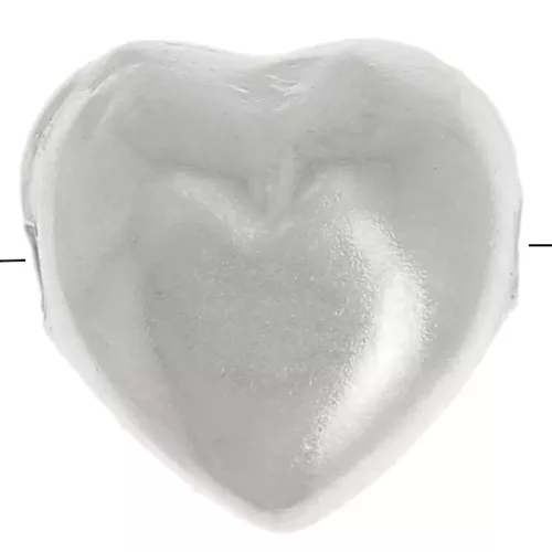 Perlina a cuore arrotondato 6 mm - Argento 925 x1