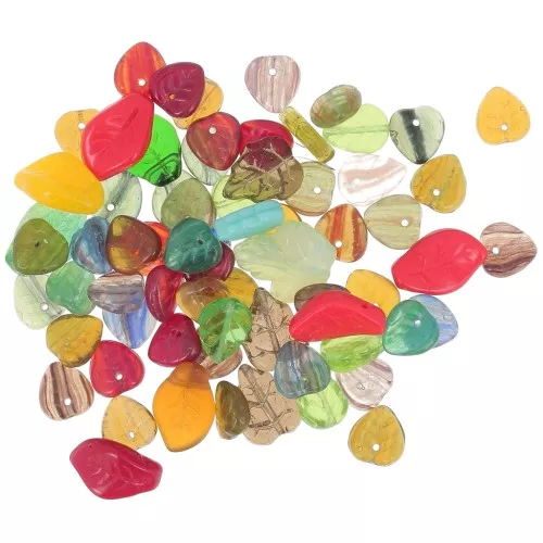 Assortimento di perline di Boemia - Leafs x50g