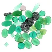 Assortimento di perline di Boemia - Emerald 1 x50g
