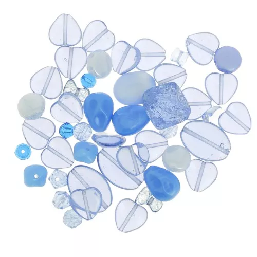 Assortimento di perline di Boemia - Light blue 1 x50g