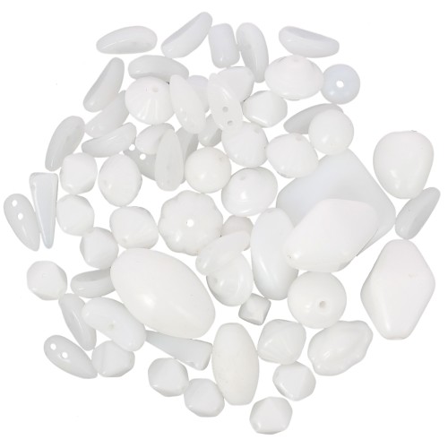 Assortimento di perline di Boemia - White 1 x50g