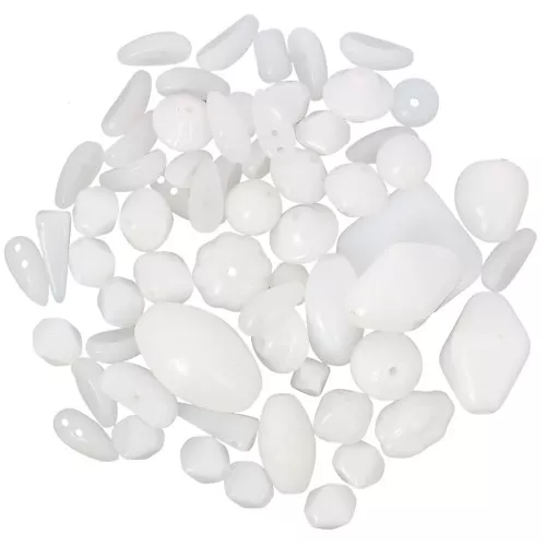 Assortimento di perline di Boemia - White 1 x50g
