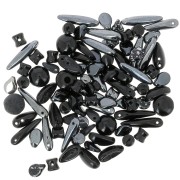 Assortimento di perline di Boemia - Black x20g|raw }}