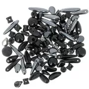 Assortimento di perline di Boemia - Black x20g