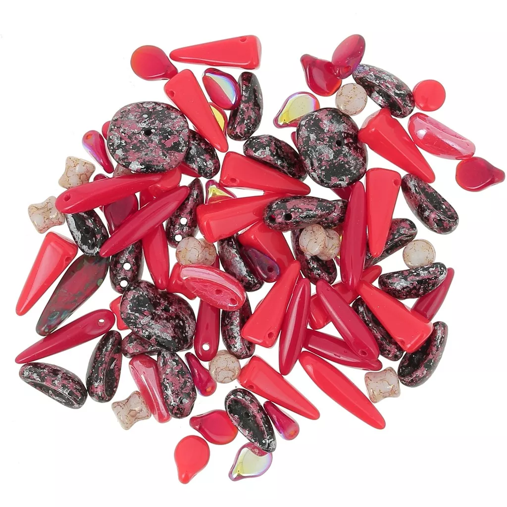 Assortimento di 100 perline- Lettere -in rilievo 9.5 mm - Multicolore