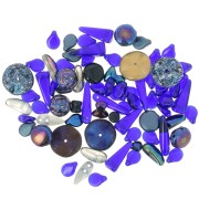 Assortimento di perline di Boemia - Metallic Dark Blue x20g|raw }}