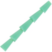 Perline sfaccettate di vetro a cono - 8x4 mm - Verde salvia opaco x25|raw }}