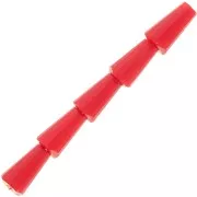 Perle di vetro sfaccettate a cono 8x4 mm - Opaque Rouge x25