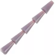 Perle di vetro sfaccettate a cono 8x4 mm - Opaque Lilas x25