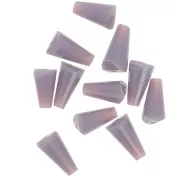 Perle di vetro sfaccettate a cono 8x4 mm - Opaque Lilas x25