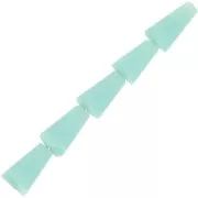 Perle di vetro sfaccettate a cono 8x4 mm - Opaque Turquoise x25