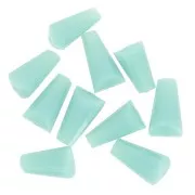Perle di vetro sfaccettate a cono 8x4 mm - Opaque Turquoise x25