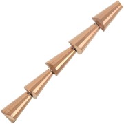 Perle di vetro sfaccettate a cono 8x4 mm - Gold Bronze x25|raw }}