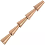 Perle di vetro sfaccettate a cono 8x4 mm - Gold Bronze x25