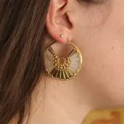 Perle di vetro sfaccettate a cono 8x4 mm - Gold Bronze x25