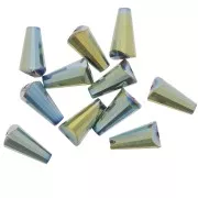 Perle di vetro sfaccettate a cono 8x4 mm - Full Celsian x25