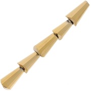 Perline coniche in vetro sfaccettato - 8x4 mm - Oro x25|raw }}