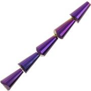Perle di vetro sfaccettate a cono 8x4 mm - Opaque Jet Full Sliperit x25|raw }}