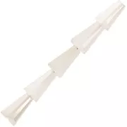 Perline coniche in vetro sfaccettato - 8x4 mm - Beige x25