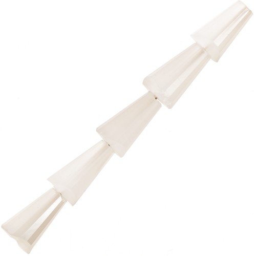 Perline coniche in vetro sfaccettato - 8x4 mm - Beige x25