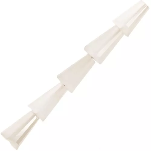 Perline coniche in vetro sfaccettato - 8x4 mm - Beige x25