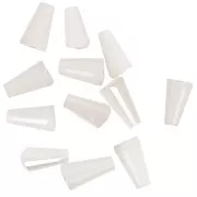 Perline coniche in vetro sfaccettato - 8x4 mm - Beige x25