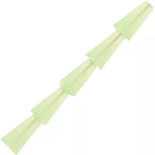 Perle di vetro sfaccettate a cono - 8x4 mm - Verde menta x25