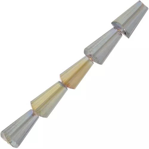 Perle di vetro sfaccettate a cono 8x4 mm - Crystal Celsian x25