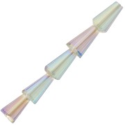 Perle di vetro sfaccettate a cono - 8x4 mm - Crystal Vitrail Light x25|raw }}