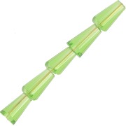 Perle sfaccettate di vetro a cono - 8x4 mm - Peridot x25|raw }}