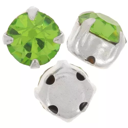 Chatons montés mm. 4 Peridot x10