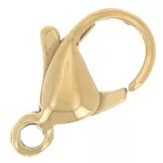 Chiusura a moschettone da 12 mm - Made in Europa - Acciaio inox 316L dorato x1