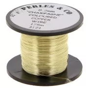 Filo di rame antitarlo da 0,20 mm - Oro chiaro x175 m