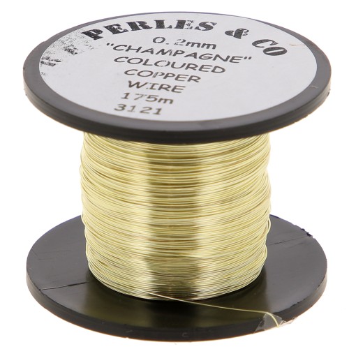 Filo di rame mm. 0.20 Dorato chiaro x175m