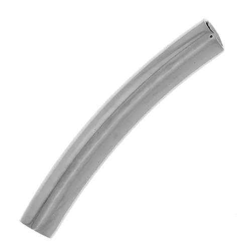 Perlina tubolare curva 20x3 mm - Produzione europea - Acciaio inossidabile 316L x1