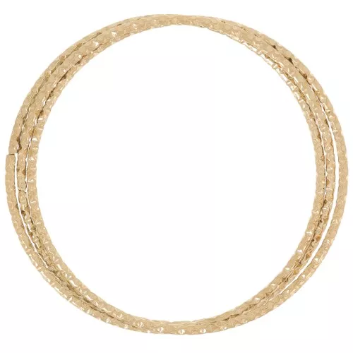 Pendenti cerchi intrecciati con effetto diamante da 31mm Acciaio inox 304L oro x2