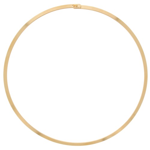 Girocollo rigido piatto di 14 cm - Acciaio inossidabile 304L Gold x1